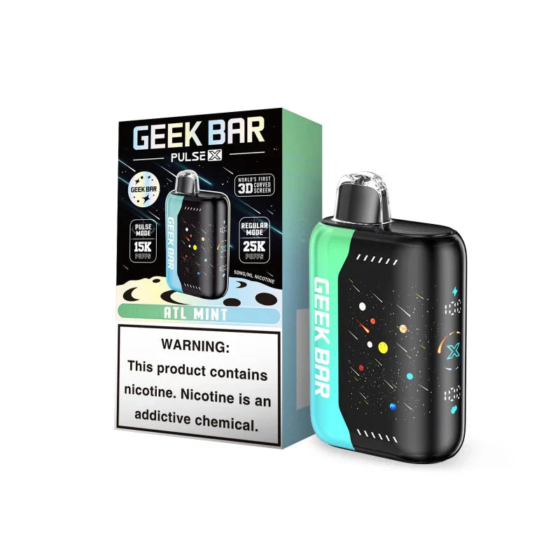 Geek Bar Pulse X 25000 Puff Disposable Vape – ATL Mint flavor front view