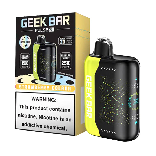 Geek Bar Pulse X 25000 Puff Disposable Vape – Strawberry Colada flavor front view
