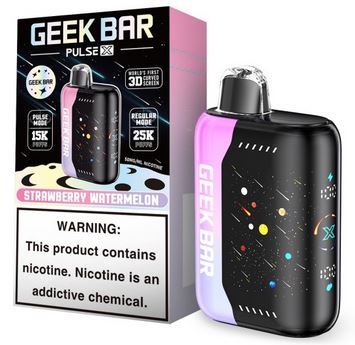 Geek Bar Pulse X 25000 Puff Disposable Vape – Strawberry Watermelon flavor front view