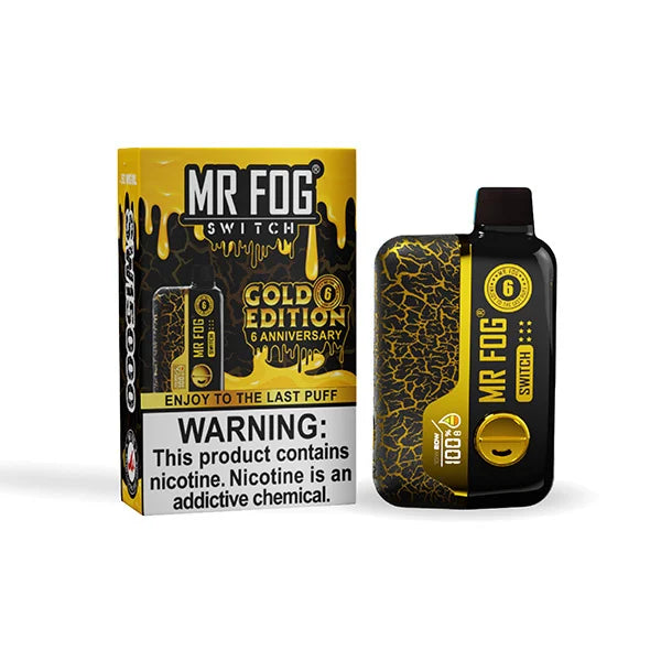 MR Fog SW15000 Puff Disposable Vape – Gold Edition flavor front view