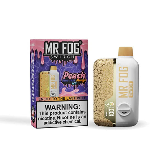 MR Fog SW15000 Puff Disposable Vape – Peach Blue Razz Mango Ice flavor front view