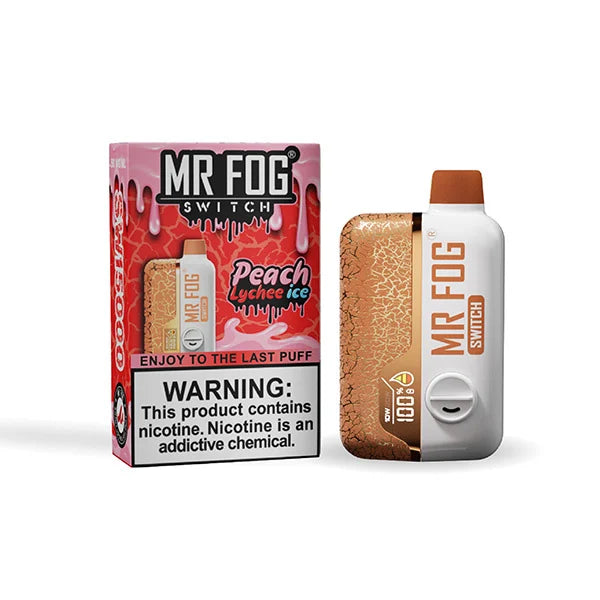MR Fog SW15000 Puff Disposable Vape – Peach Lychee Ice flavor front view