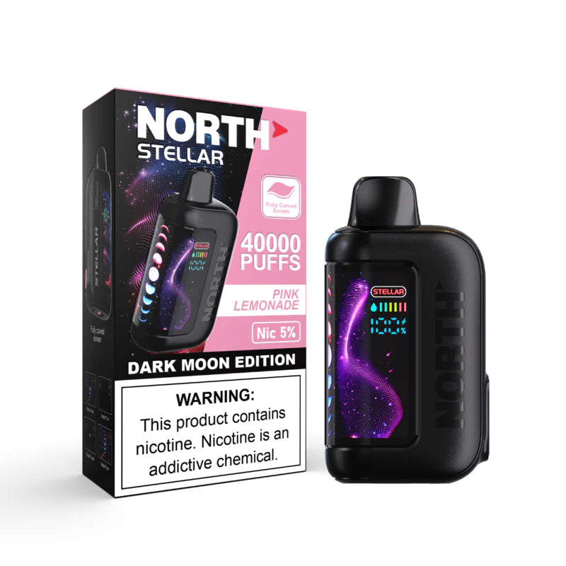 North Stellar 40000 Puff Disposable Vape – Pink Lemonade flavor front view
