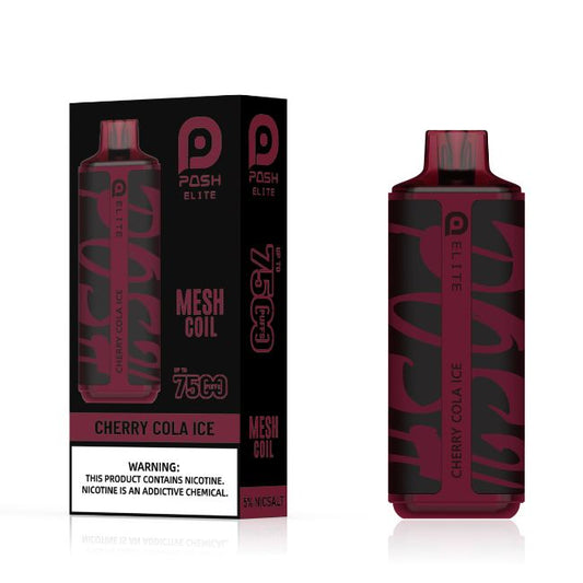 Posh Elite 7500 Puff Disposable Vape – Cherry Cola Ice flavor front view
