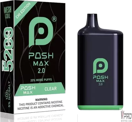Posh Max 2.0 5200 Disposable Clear Flavor front view