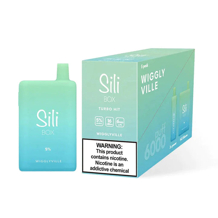 Sili Box Turbo Hit 6000 Disposable Vape – Wigglyville flavor front view