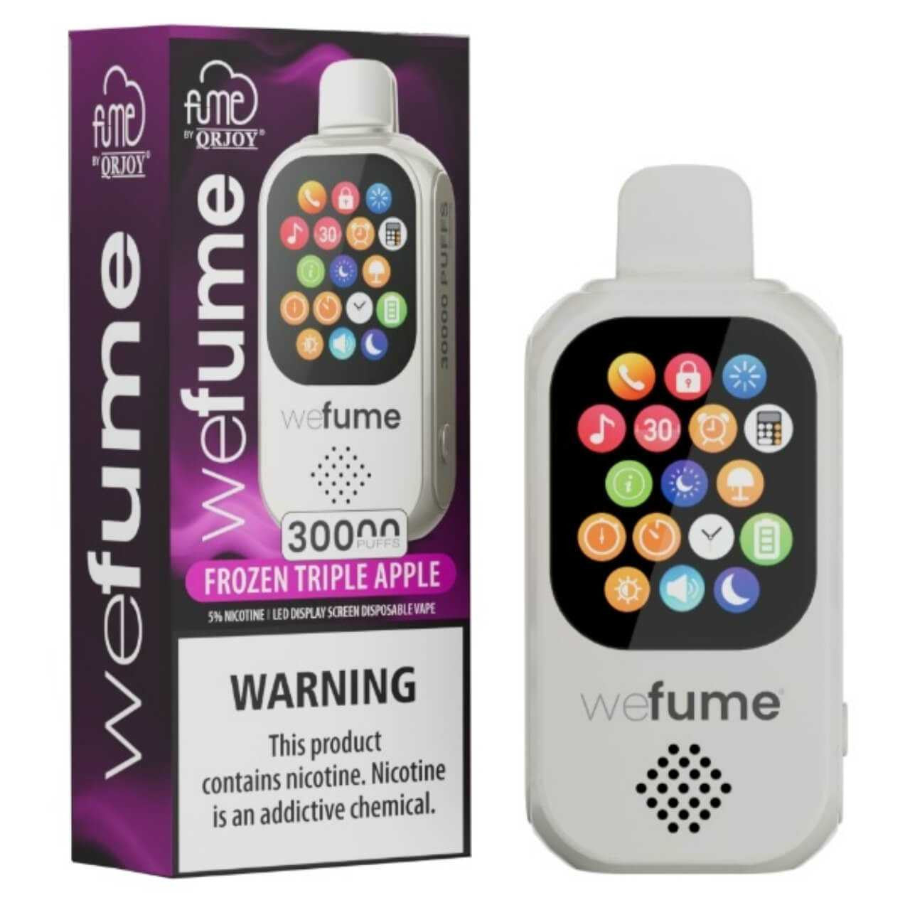 WeFume 30000 Puff Disposable Vape β Frozen Triple Apple flavor front view