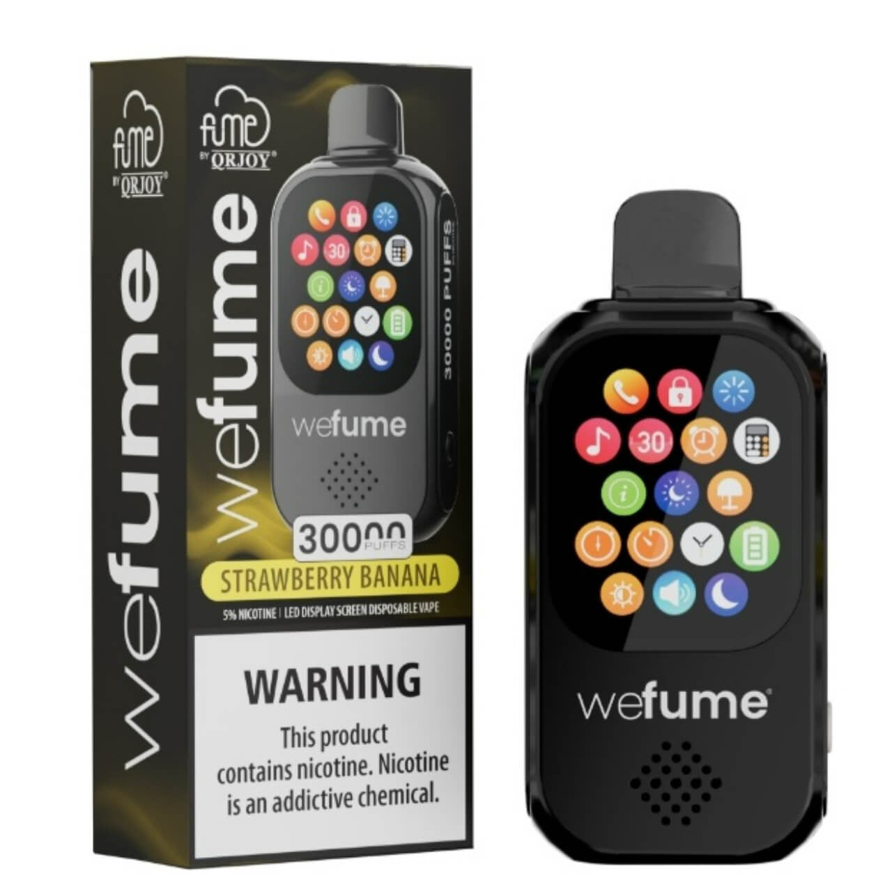 WeFume 30000 Puff Disposable Vape β Strawberry Banana flavor front view