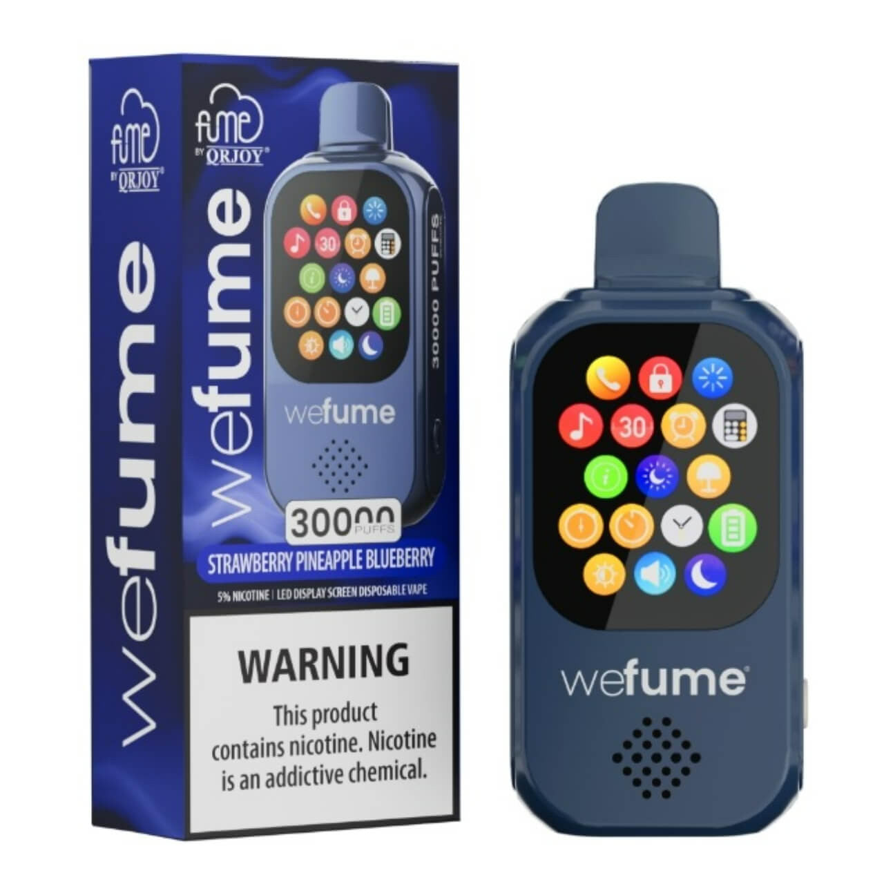 WeFume 30000 Puff Disposable Vape β Strawberry Pineapple Blueberry flavor front view