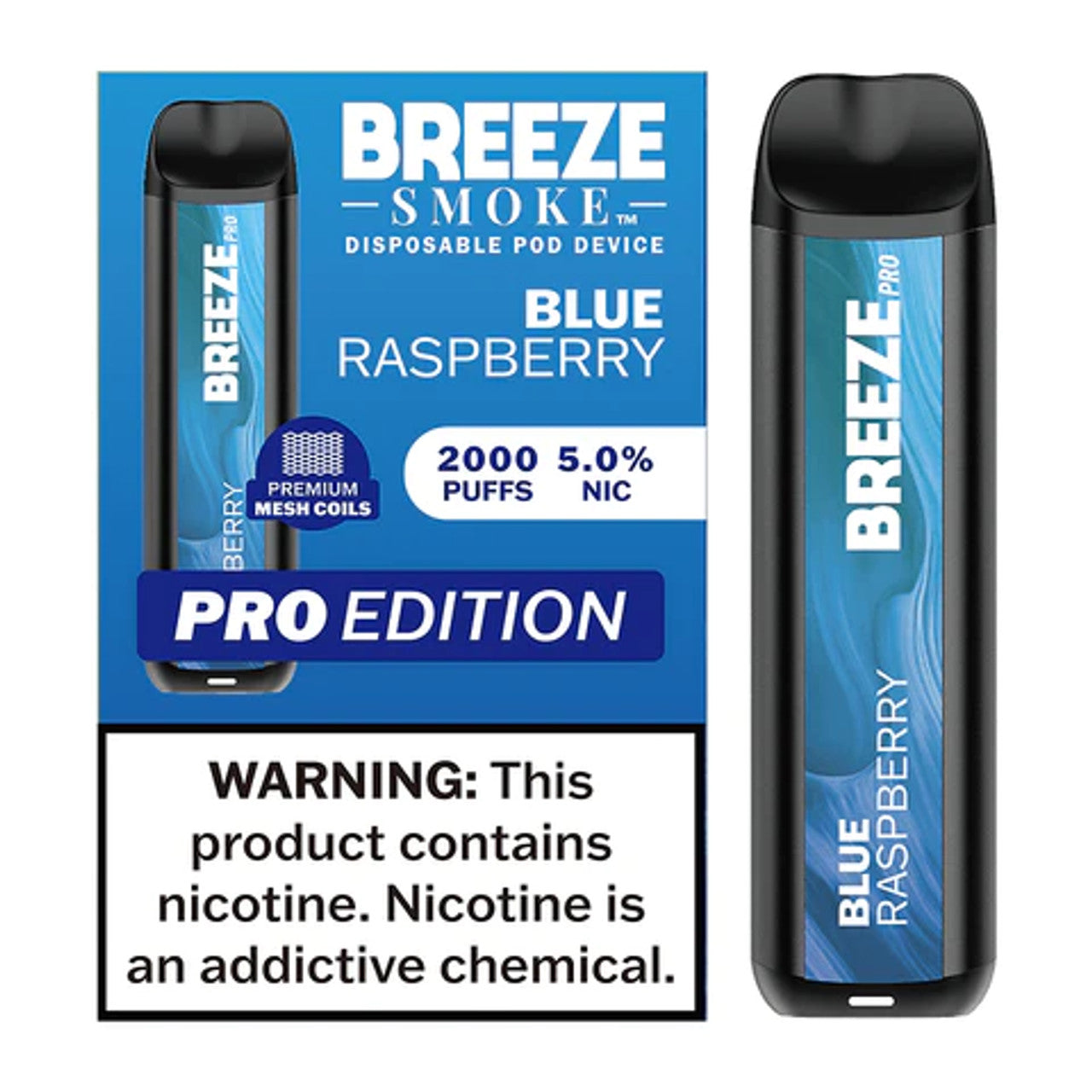 Breeze Pro 600 Disposable [Blue Raspberry]- Vapes On The Low