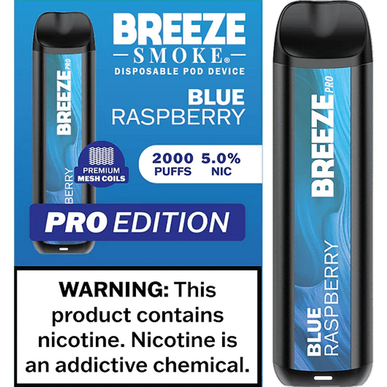 Breeze Pro 600 Disposable [Blue Raspberry]- Vapes On The Low