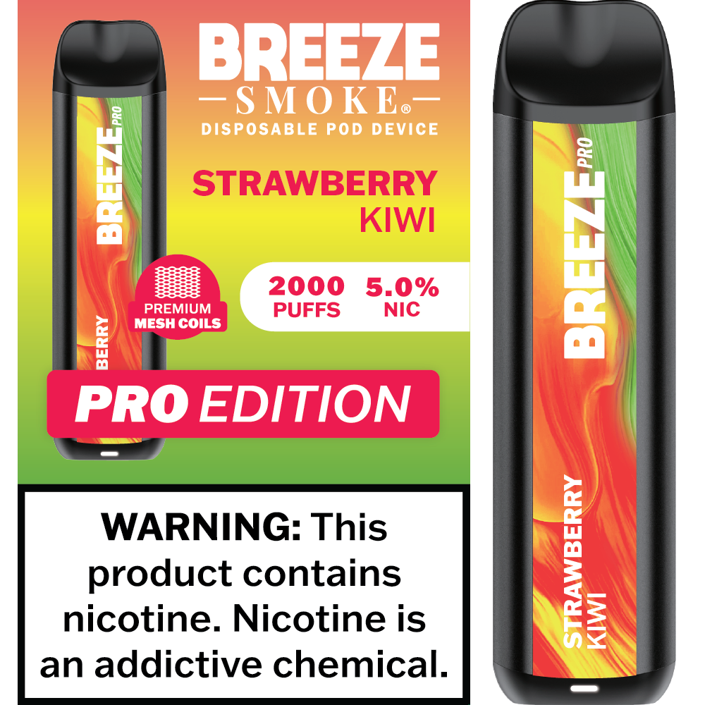 Breeze Pro 600 Disposable [Strawberry Kiwi]- Vapes On The Low