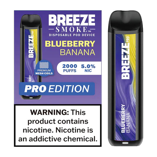 Breeze Pro 600 Disposable [Blueberry Banana]- Vapes On The Low